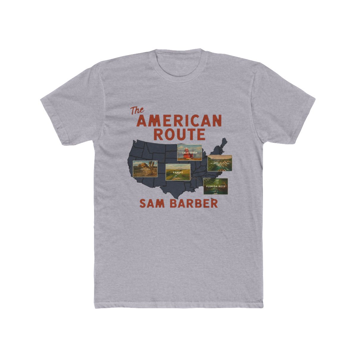 Sam Barber 2026 US Tour Pattern T Shirt Sam Barber Merch Cosplay Fashion Round Neck Co - alternate angle 3, merchandise