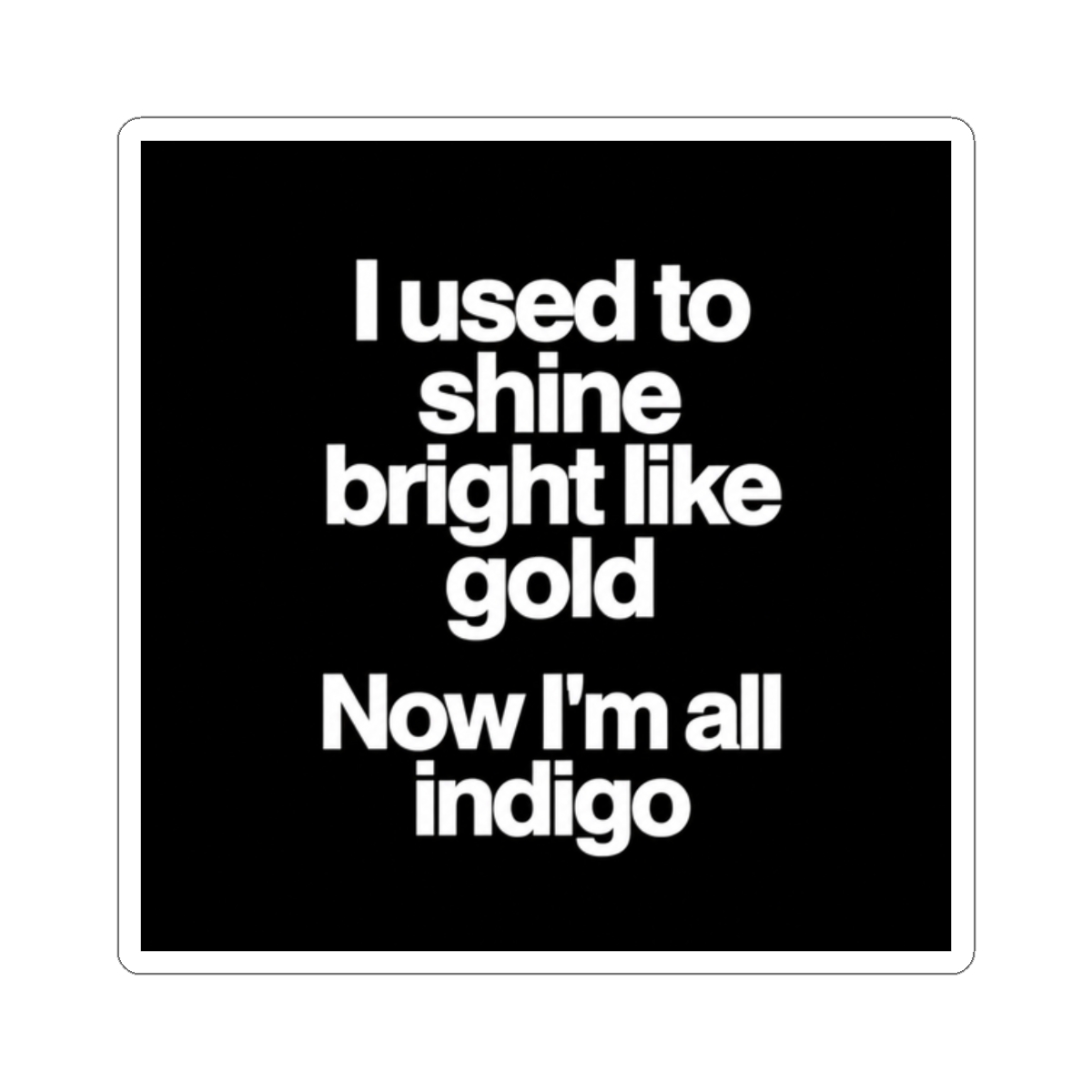 Indigo Lyrics Print Sam Barber - alternate angle 3, merchandise