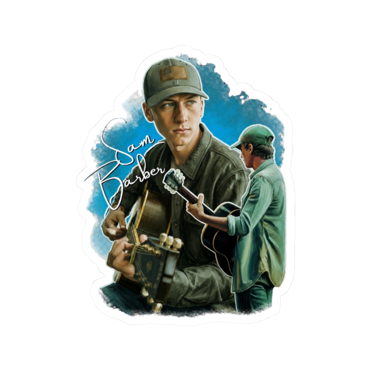 Sam Barber Painted Effect Sticker and Sticker - alternate angle 3, merchandise